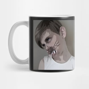 Wolfboy outside glare Mug